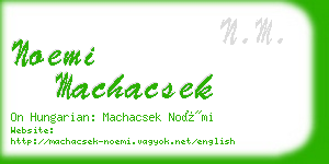 noemi machacsek business card